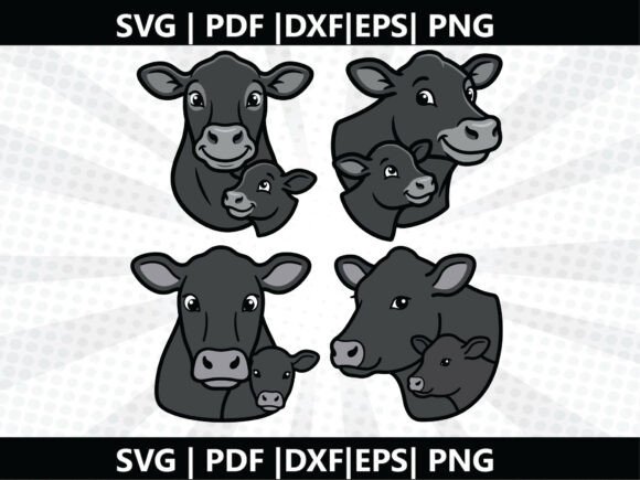 Angus Cow Calf SVG Cricut Cut File
