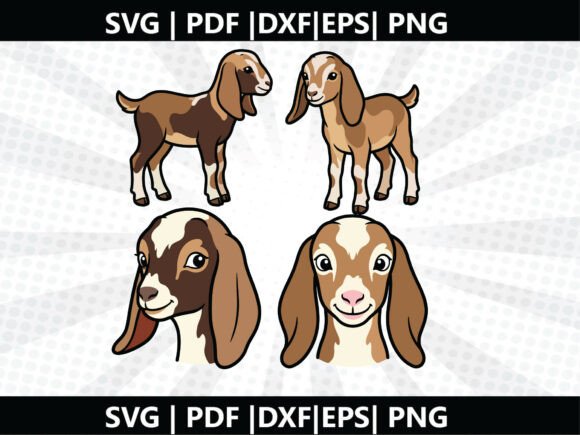 Baby Anglo-Nubian SVG Cricut Cut File: Graphics & Freebies