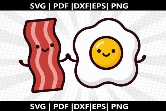 Bacon Egg SVG Cricut Cut File Graphics Freebies