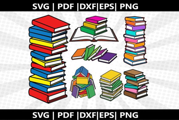Books Stack SVG Cricut Cut File: Graphics & Freebies for Creative Brands