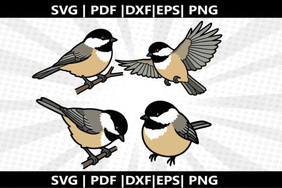 Chickadee SVG Cricut Cut File: Graphics for Small Business Branding