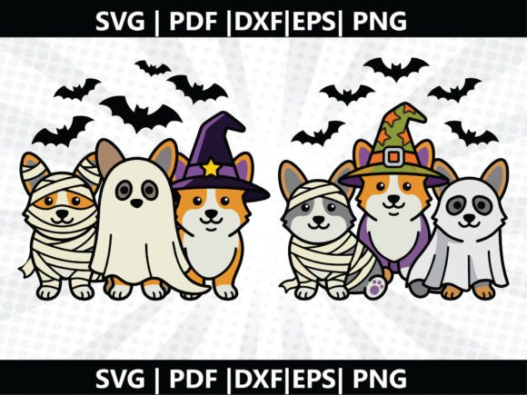 Corgi Halloween SVG Cricut Cut File