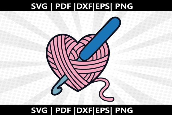 Crochet Hook Heart SVG Cricut Cut File: Graphics and Freebies for Creative Publishing
