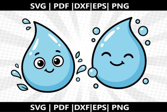 Drop of Water SVG Cricut Cut File: Graphics & Freebies for Creative Design