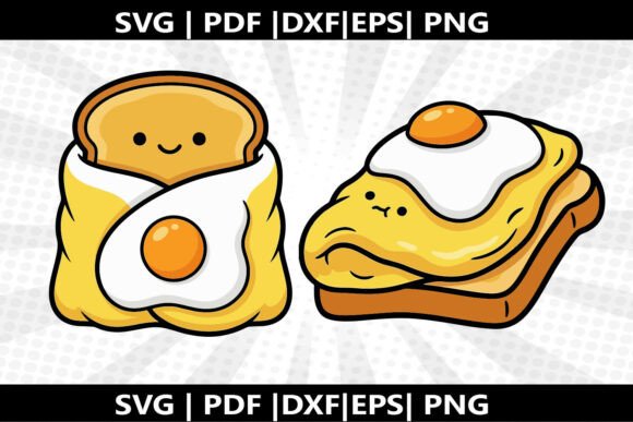 Egg Toast Blanket SVG Cricut Cut File