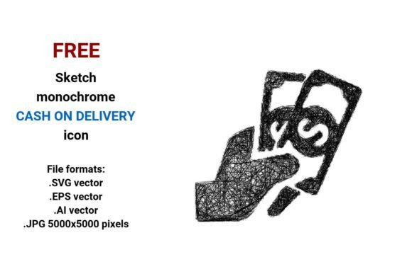 FREE Sketch Cash on Delivery Icon