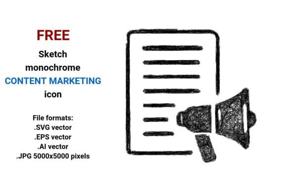 FREE Sketch Content Marketing Icon Graphics