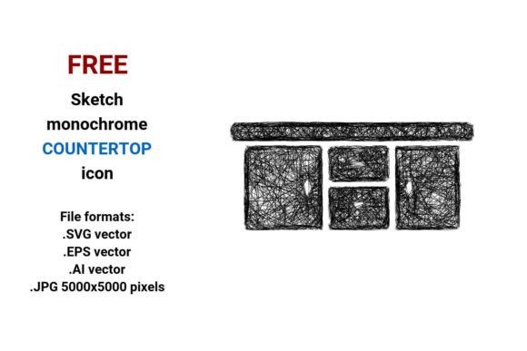 FREE Sketch Countertop Icon Graphics