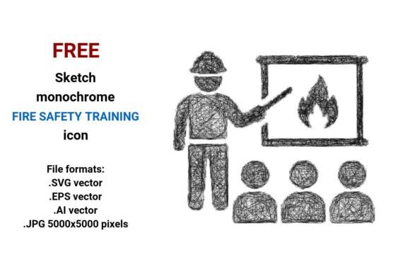 FREE Sketch Fire Safety Training Icon