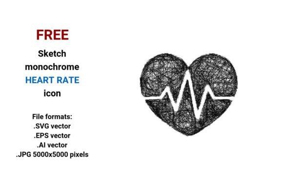 FREE Sketch Heart Rate Icon