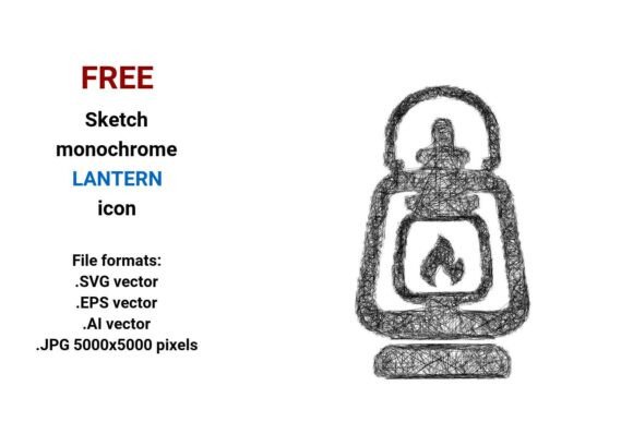 FREE Sketch Lantern Icon