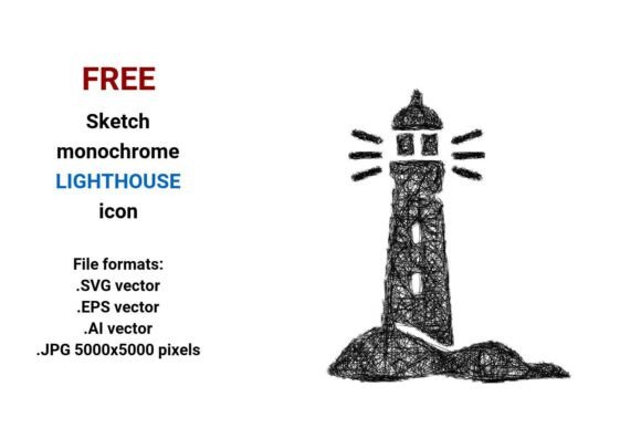 FREE Sketch Lighthouse Icon