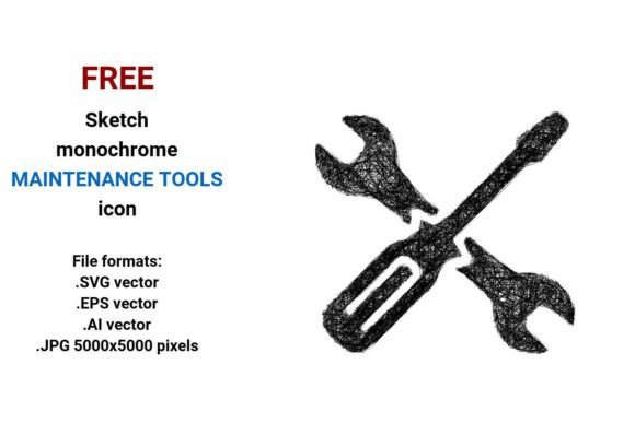 FREE Sketch Maintenance Tools Icon for Graphics Freebies
