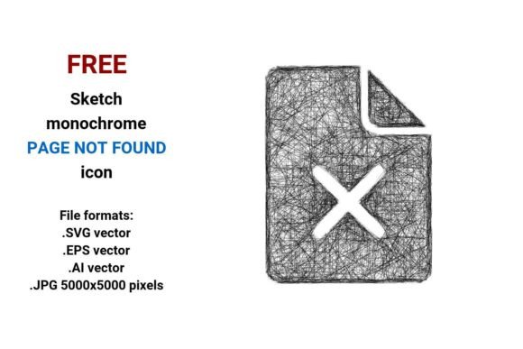 FREE Sketch Page Not Found Icon Graphics
