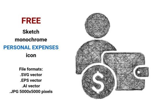 FREE Sketch Personal Expenses Icon Graphics Freebies