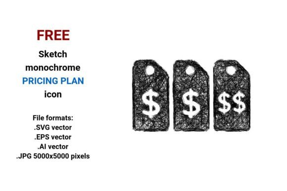 FREE Sketch Pricing Plan Icon Graphics Freebies