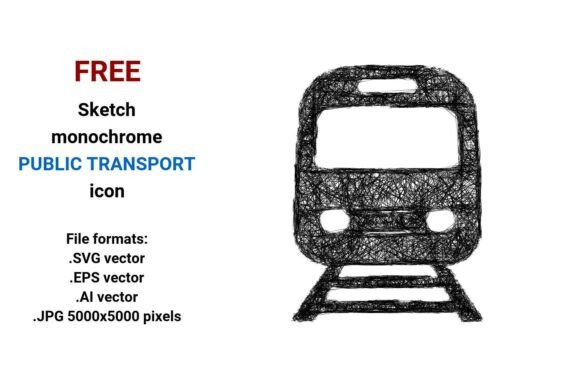 FREE Sketch Public Transport Icon Graphics