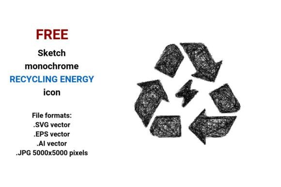 FREE Sketch Recycling Energy Icon