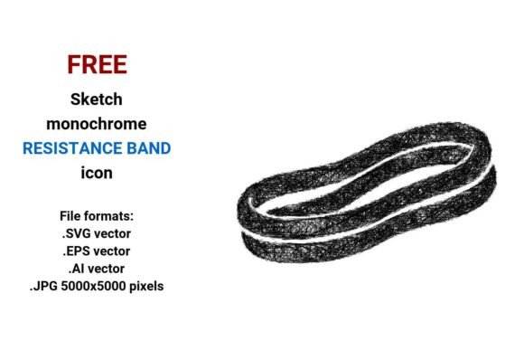 FREE Sketch Resistance Band Icon Graphics
