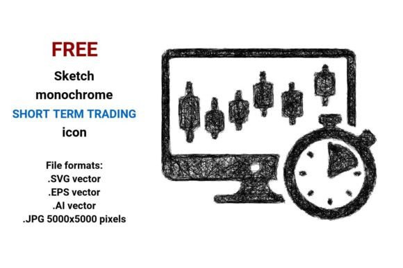 FREE Sketch Short Term Trading Icon Graphics