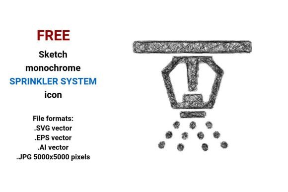 FREE Sketch Sprinkler System Icon