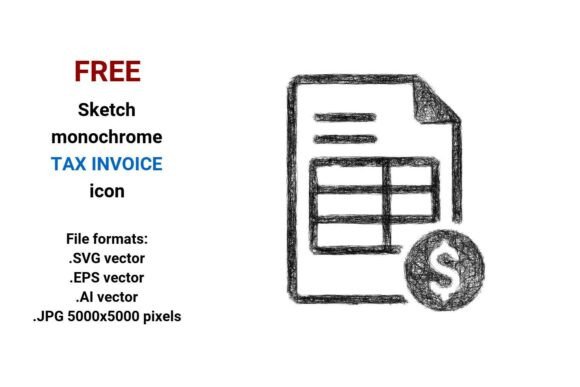 FREE Sketch Tax Invoice Icon Graphics