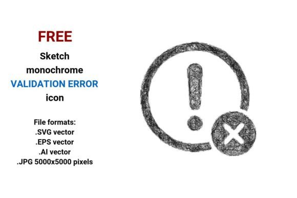 FREE Sketch Validation Error Icon