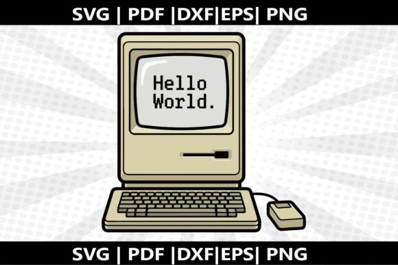 Old Mac Computer SVG Cricut Cut File