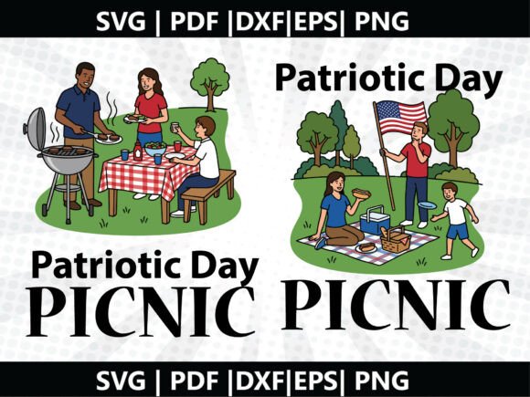 Patriotic Picnic SVG Cricut Cut File