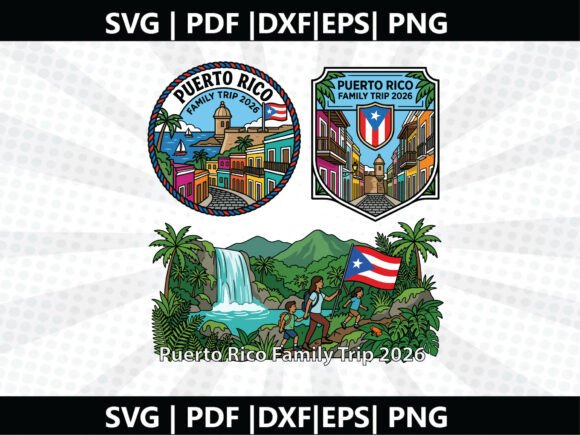 Puerto Rico Family SVG Cricut Cut File