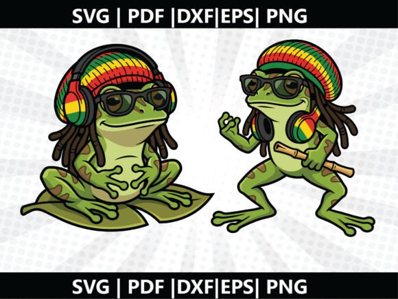 Rasta Frog SVG Cricut Cut File: Graphics & Freebies for Creative Sellers
