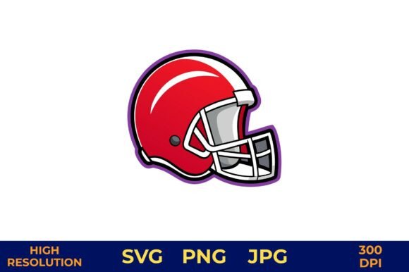 Red Football Helmet Vector Illustration Graphics Freebies