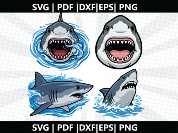 Shark Fish SVG Cricut Cut File: Graphics & Freebies for Crafters