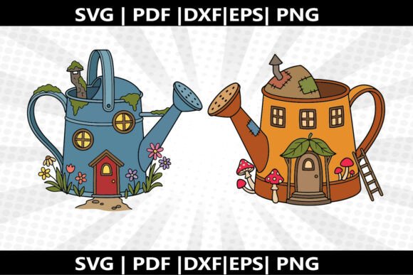 Watering Can Home SVG Cricut Cut File: Graphics & Freebies for Creative Brands
