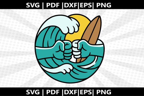 Wave Surf SVG Cricut Cut File