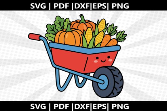 Wheelbarrow Harvest SVG Cricut Cut File: Graphics & Freebies for Local Business